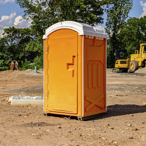 how often are the portable restrooms cleaned and serviced during a rental period in Hartley TX